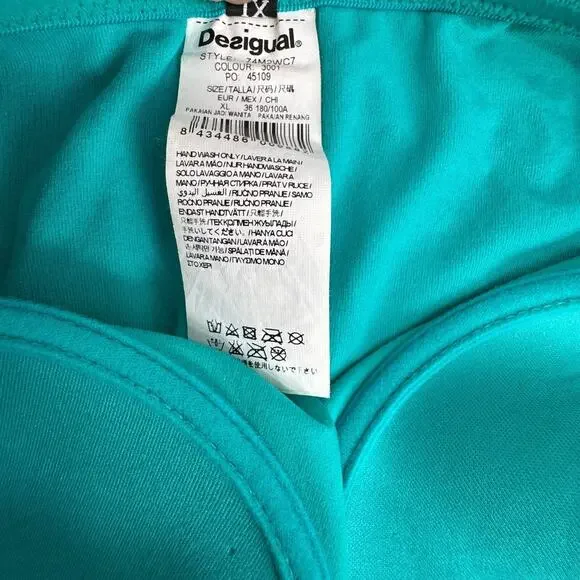 Desigual Sonar Floral 1 Piece Swimsuit Size XL Retro Bandeau Underwire Bohemian‎ - Picture 8 of 12